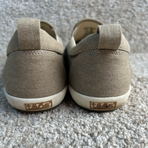 Taos Beige Dandy Canvas Slip On Shoes Womens Size 8.5 Loafers - Picture 8 of 9